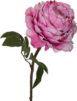 Viv! Home Luxuries Pioenroos - zijden bloem - roze - 49cm - topkwaliteit