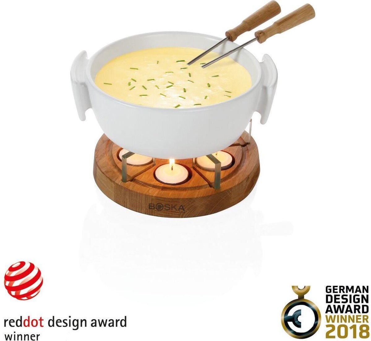 Boska Candlelight Fondue Twinkle - Voor 1.200 gram Kaasfondue - 1,6 liter – foto 5