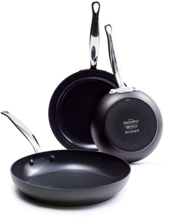 GreenPan Barcelona Infinity Pro Braadpannenset - 3 delig - Keramisch GreenPan Barcelona Infinity Pro Braadpannenset - 3 delig - Keramisch