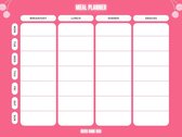 BOSS BABE BRANDS Mealplanner A4 - Planners - 50 Afscheurbare pagina's - Ongedateerd - A4