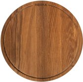 Boska Pizzaplank Friends L - BBQ Accessoires - Eikenhout - Handige opvanggeul - Ø 34 cm