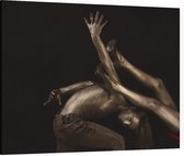 Artistieke Gouden Man - Foto op Canvas - 60 x 45 cm