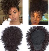 Afro Hair Bun Puff Kinky Curl Clip In Extensions knot  #2