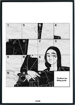 Llocals Mona Lisa Sliding Puzzle poster - Wit