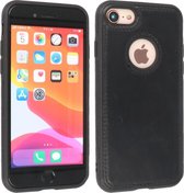 Giuliano - Leren Backcover - Voor iPhone 8 - iPhone 7 - Zwart