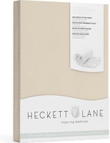HeckettLane Hoeslaken Katoen Satijn Cuban Sand - 160 x 200 cm + 35 cm