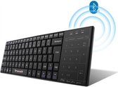 Draadloze Multimedia Toetsenbord - Aanraken Oplaadbare Bluetooth Toetsenbord met Muis voor PC, Android en IOS - Zwart