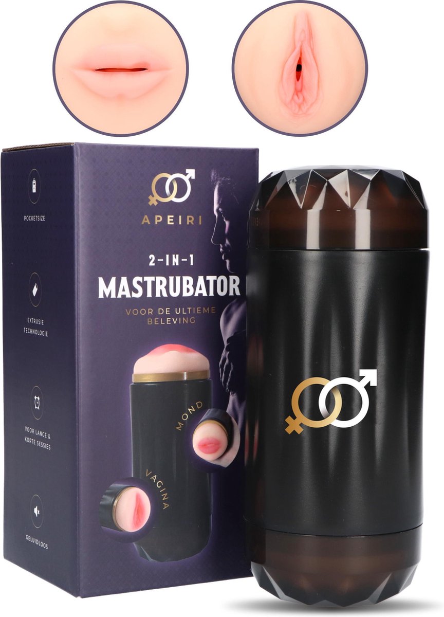 Goedkoopste 2 In 1 Seksspeeltje Deepthroat En Pussy Masturbator Voor Man - Pocket Pussy - Nep Vagina Seks Speeltje