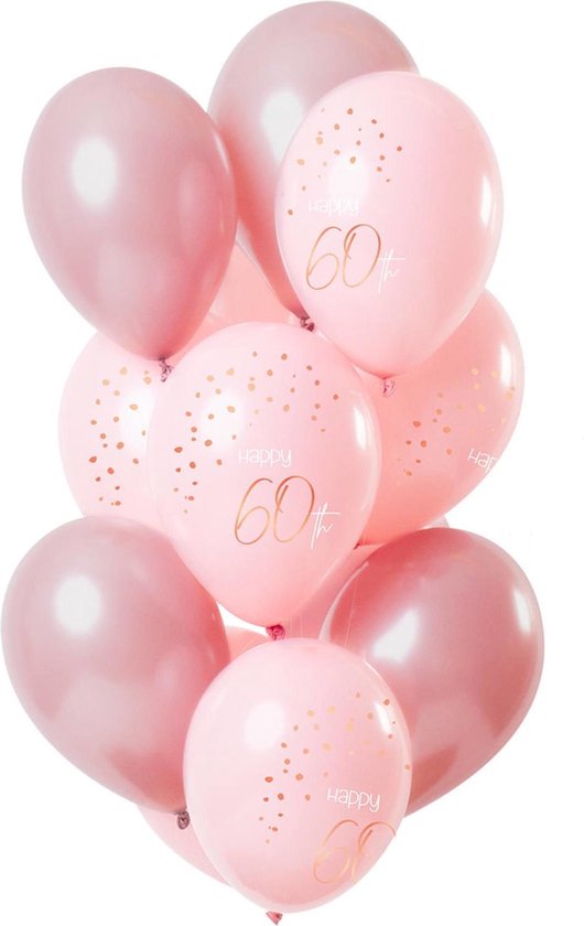 Ballonnen 60 Jaar Gekleurd 23cm 8st