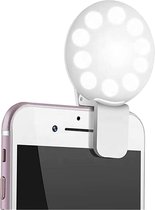 selfie ring licht - ZINAPS selfie Ring Licht Make-up en meer kleine dimbare Bright Light Clip On Phone Mirror Ring Light for Phone LED USB-oplaadkabel accessoires telefoon Accessoi