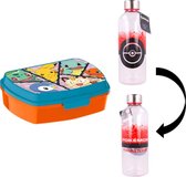 Pokemon brooddoos + grote Drinkfles - Waterfles 850 ml