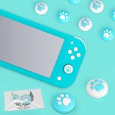 Holy grips - Nintendo switch thumb grips - switch lite - Cat paw - Paste Blauw wit mix
