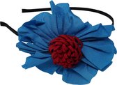Jessidress® Haarband Dames Haar diadeem met chique haarbloem - Blauw