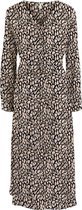 PIECES PCBRINNA LS TIE MIDI DRESS Zwart Dames Jurk - Maat M