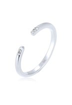 Elli Dames Ring Minimal Geo Kristalle 925 Silber