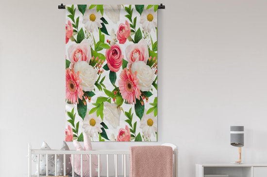 Tapisserie - Tapisserie - Fleurs - Motifs - Roses - 90x135 cm - Tapisserie