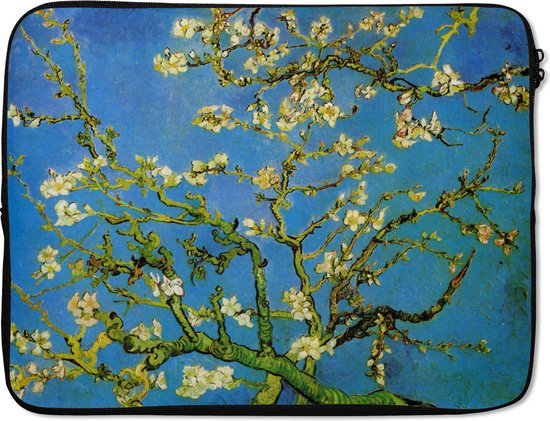 Foto: Laptophoes 15 inch 38x29 cm vincent van gogh 2 macbook laptop sleeve amandelbloessem schilderij van vincent van gogh laptop hoes met foto