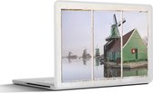 Laptop sticker - 13.3 inch - Doorkijk - Molen - Water - 31x22,5cm - Laptopstickers - Laptop skin - Cover