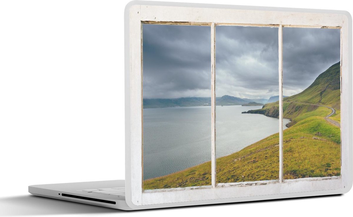 Laptop sticker - 10.1 inch - Doorkijk - Pad - Landschap - 25x18cm - Laptopstickers - Laptop skin - Cover