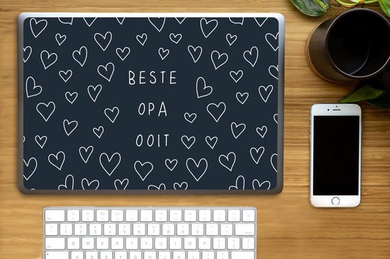 Autocollant pour ordinateur portable - 15,6 pouces - Proverbes - Cadeau de la Vaderdag - Grand-père - Citation - Meilleur grand-père de tous les temps - 36x27,5cm - Autocollants pour ordinateur portable - Skin pour ordinateur portable - Housse