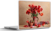 Laptop sticker - 11.6 inch - Stilleven - Bloemen - Bladeren - 30x21cm - Laptopstickers - Laptop skin - Cover