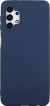 Solid hoesje Geschikt voor: Samsung Galaxy A32 5G Soft Touch Liquid Silicone Flexible TPU Rubber - Oxford Blauw