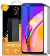 3-Pack Oppo A94 Screenprotectors - MobyDefend Gehard Glas Screensavers - Zwarte Randen - Screen Protectors - Glasplaatjes Geschikt Voor: Oppo A94