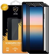 3-Pack Sony Xperia 10 III Screenprotectors - MobyDefend gehard glas screensavers - Zwarte randen - Glasplaatjes Geschikt Voor Sony Xperia 10 III