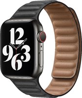 Bandje voor Apple Watch 40 mm - Bandje voor Apple Watch 38 mm - Zwart Lederen Bandje voor Apple Watch SE en Series 1 / 2 / 3 / 4 / 5 / 6 -  Apple Watch Bandje 40 mm