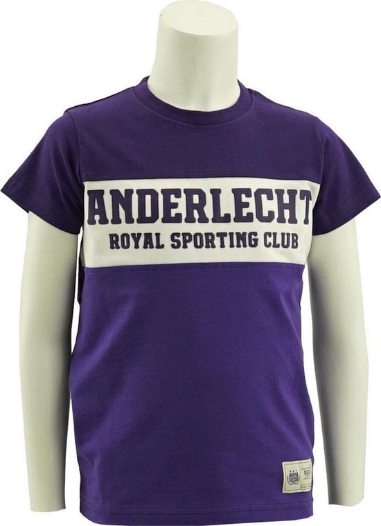 T-shirt enfant violet Anderlecht Royal Sporting Club taille 146/152 (11 à 12 ans)