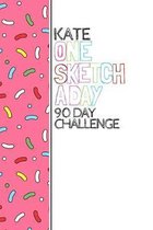 Kate: Personalized colorful sprinkles sketchbook with name