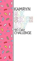 Kamryn: Personalized colorful sprinkles sketchbook with name