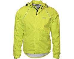Neon gele ademende heren stretch regenjas Jayden van Pro-X Elements XXL