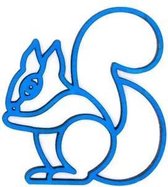Mono Object plintdier eekhoorn blauw large - 16.5 x 18 x 0.6 cm