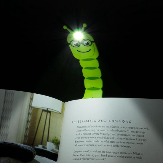 Flexilight leeslampje Boekenworm - Groen van Flex — afbeelding 5