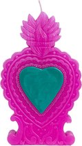 Kitsch Kitchen Kaars Milagro Hart - fuchsia