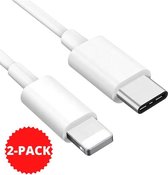 USB C naar Lightning kabel geschikt voor Apple iPhone & iPad- iPhone oplader kabel - iPhone kabel - 2-PACK