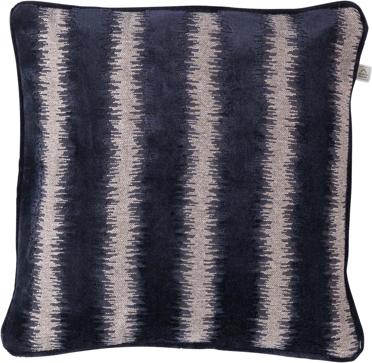 Dutch Decor AWESTA - Sierkussen donkerblauw 45x45 cm - Inclusief binnenkussen