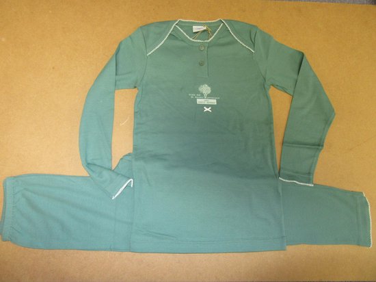 Petit Bateau - Pyjama - Groen - Meisje - Katoen - Lange mouw - 8 jaar 126