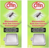 CITIN - Mierenlokdoos - 4 Stuks -  Voor binnen en buiten - Insectenval - Mierenlokloos - Mieren - Lokdoos - Ongediertebestrijding - Mierenval - mieren bestrijden - mieren gif - draaigat - Veilig voor kinderen en dieren.