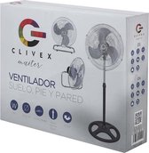 Clivex Fan - Ventilateur sur trépied - Ventilateur mural - Ventilateur au sol - 3 en 1 - 45cm - 75W
