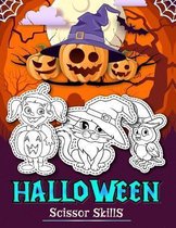 Halloween Scissor Skills: Happy halloween scissor skills preschool activity book for kids