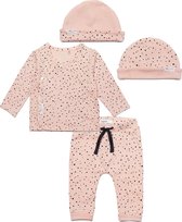 Noppies  SET (3delig) Broek - Shirt - één Mutsje - Peach met stip - Maat 50