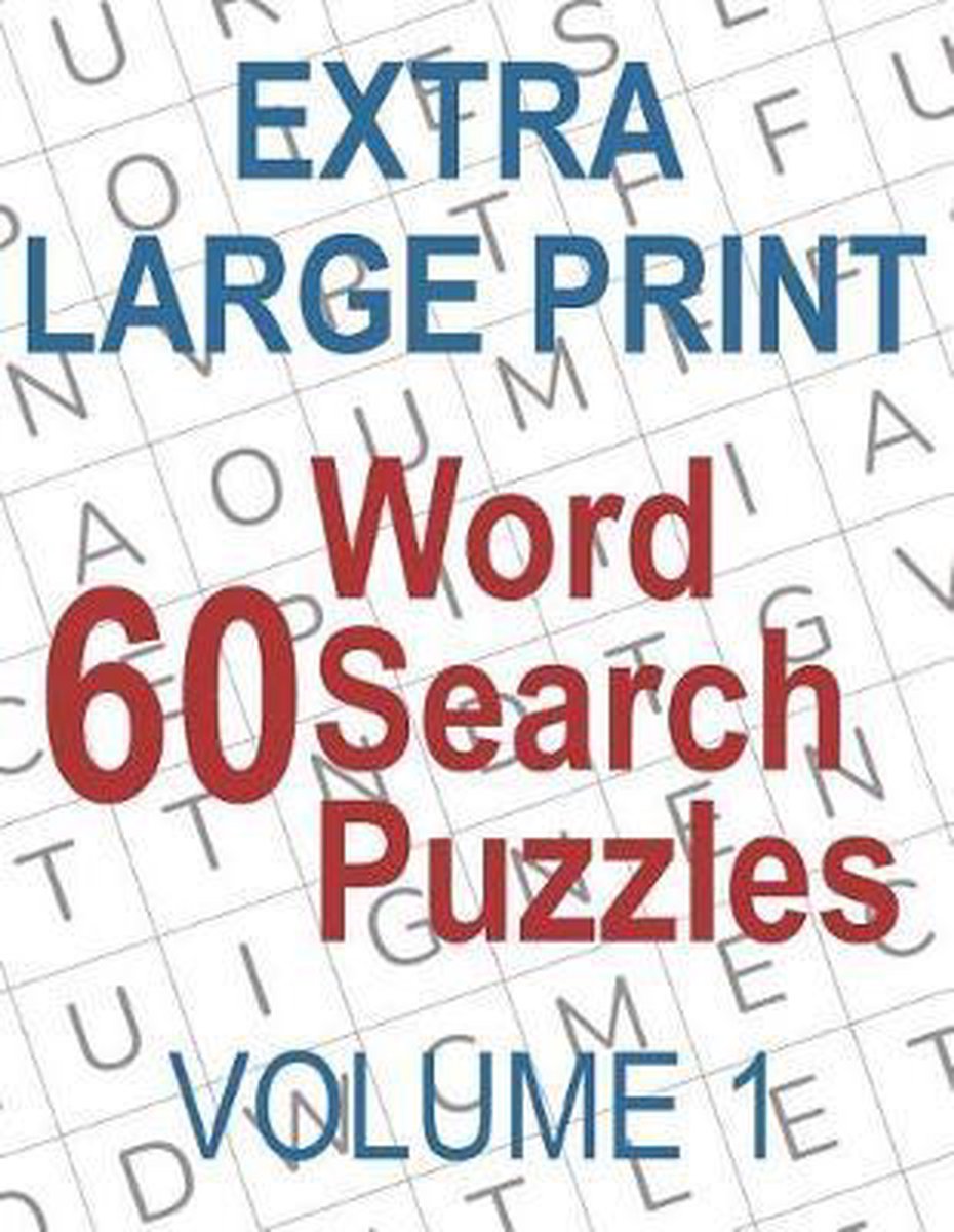 60 Extra Large Print Word Search Puzzles