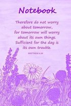 Notebook: Bible Verses Notebook - Matthew 6