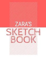 Zara's Sketchbook: Personalized red sketchbook with name