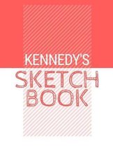 Kennedy's Sketchbook: Personalized red sketchbook with name