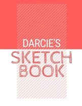 Darcie's Sketchbook: Personalized red sketchbook with name