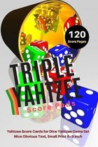 Triple yahtzee score pads