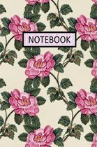 Notebook: Vintage Pink Rose
